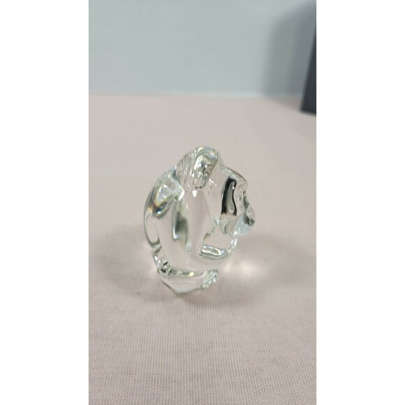 Steuben glass crystal edition "Monkey"  hand  cooler, signed and number - Picture 4 of 8